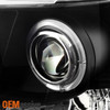 Fits 07-14 Suburban Tahoe Black Projector Headlights+Black Smoked LED Tail Light