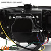 HID Xeon Fit 06-08 BMW E90 3-Series Sedan Black 3D LED Halo Projector Headlights