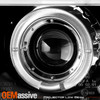 Fits Black 92-98 BMW E36 3-Series 2Dr Dual Halo Projector LED Headlights Lamps