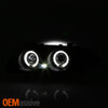 Fits 1999-01 BMW E46 3-Series 4Dr Sedan Halo Projector Headlights Black Smoked