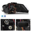 For 2009-2012 Audi A3 Projector Headlights LED Light Tube DRL - Black Housing