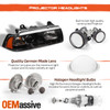 Fit BMW 92-98 E36 3-Series Projector Headlights DRL & Corner Lights - Black