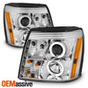 HID Type Fits 03-06 Escalade Halo Projector Chrome DRL Daylight LED Headlights