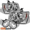 For 07-11 Avalanche Tahoe Suburban LED Halo Projector Headlights + Fog Lights