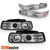 For Chevy Silverado Suburban Tahoe LED Projector Headlights + Bumper Signal Lamp