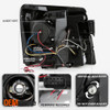 Fits 2002-06 Cadillac Escalade Halo Projector Black Headlights W/Daytime DRL LED
