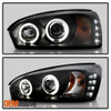 Fits Black 04-08 Chevy Malibu Halo Projector LED Headlights Lamps Left+Right