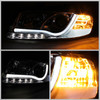 LED Tube For 02-05 A4 S4 Projector Chrome Headlight w/ DRL Daytime Running Light