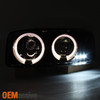 For 1999-2006 GMC Sierra Yukon Black Smoked Halo Head Lights + LED Bumper Lights