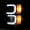 [Brightest "Dual DRL Tube"] Fits 2014-2015 Silverado Black Projector Headlights