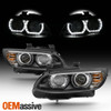 HID/Xenon For 07-10 BMW 328i 335i 3-Series Coupe LED Projector Black Headlights