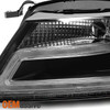 Fit 2009-2012 Audi A4 B8 A4-Quattro Sedan Black LED DRL Tube Projector Headlight