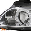 Fits 2004-2006 E46 3-Series 2Dr Coupe Dual Halo Projector Chrome Headlights Set