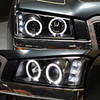 Fits Black 2003-2006 Silverado Avalanche Halo Projector Headlights +Bumper 2004