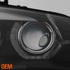 Fit 2007-2010 BMW X5 E70 [AFS HID] Black LED Halo DRL Projector Headlights LH+RH