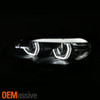 Fit 2007-2010 BMW X5 E70 [AFS HID] Black LED Halo DRL Projector Headlights LH+RH