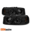 For 99-06 Sierra Yukon Halo DRL Projector HeadLights LED Bumper & Fog Lights