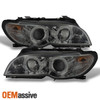 Fits 04-06 BMW E46 3-Series 2Dr Coupe Smoke Halo LED Projector Headlights