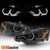 Fits [F32 DRL] 2012-15 BMW F30 3-Series Sedan Black LED DRL Projector Headlights