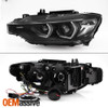 Fits [F32 DRL] 2012-15 BMW F30 3-Series Sedan Black LED DRL Projector Headlights