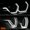Fits [F32 DRL] 2012-15 BMW F30 3-Series Sedan Black LED DRL Projector Headlights
