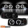 For 99-06 Sierra Yukon Denali CCFL Halo Projector LED Bumper Smok Headlights