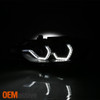 Fits 2012-2015 BMW F30 3-Series Sedan Black Smoked LED DRL Projector Headlights