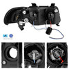 Fits Black 00-01 Audi A4 S4 Halo Projector Headlights W/Built-In Signal Lights