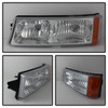 Fits 03-06 Silverado Halo Projector LED Headlights+Bumper+Full LED Fog Lamps
