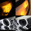 Fits 04-07 E60 E61 Clear CCFL Halo Projector LED Signal Headlights Fits HID-D1S