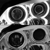 Fits 04-07 E60 E61 Clear CCFL Halo Projector LED Signal Headlights Fits HID-D1S