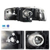 For 99-06 GMC Yukon Sierra Chrome LED DRL Projector Headlight + LED Bumper Light