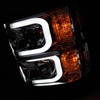 [Brightest "Dual DRL Tube"] Fits 2014-2015 Silverado Chrome Projector Headlights