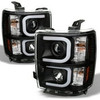 [Brightest "Dual DRL Tube"] Fits 2014-2015 Silverado Chrome Projector Headlights
