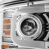 Fits 2015-2019 Chevy Silverado 2500 HD/3500HD LED Tube Clear Projector Headlight
