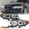 Fits 2002-2005 BMW E46 3-Series Sedan Halo Projector Headlights +Build in Corner