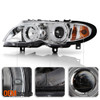 Fits 2002-2005 BMW E46 3-Series Sedan Halo Projector Headlights +Build in Corner