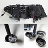 Fits 02-05 BMW E46 3-Series 4Dr Sedan [Dual CCFL Halo] Projector Headlights Pair