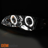 Fits 02-05 BMW E46 3-Series 4Dr Sedan [Dual CCFL Halo] Projector Headlights Pair