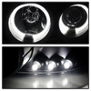 Fits 99-06 Sierra Yukon Truck Black Smoked Dual Halo Projector LED Headlights