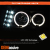 Fits 04-12 Chevy Colorado Black Dual Halo Rim Headlights Pair + LED Bumper Lamps