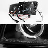 Fits 2003-2006 Silverado Avalanche Black Smoked Halo Projector LED Headlights