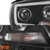 Fits 2015-2022 Chevy Colorado Black Full LED DRL Tube Projector Headlights Set