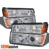 Fits 04-12 Chevy Colorado Chrome Dual Halo Rim Headlights + LED Bumper Lights
