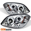 Fits 07-10 G5 05-10 Cobalt 05-06 Pursuit CCFL Halo Projector LED Headlights Pair