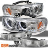 Fits GMC 01-06 Sierra/Yukon Denali LED Projector Headlights +Bumper Signal