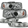 Fits GMC 01-06 Sierra/Yukon Denali LED Projector Headlights +Bumper Signal