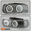For 99-02 Silverado 00-06 Suburban Tahoe LED Halo Headlights & Bumper Lamp Combo