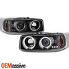 Fits 99-06 GMC Sierra Yukon Denali Halo Projector LED Headlights + Signal Lights