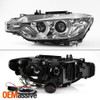 Fits [F32 DRL] 2012-2015 BMW F30 3-Series Chrome LED DRL Projector Headlights